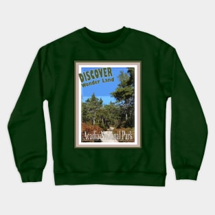 Lispe Discover Wonder Land Acadia National Park Crewneck Sweatshirt